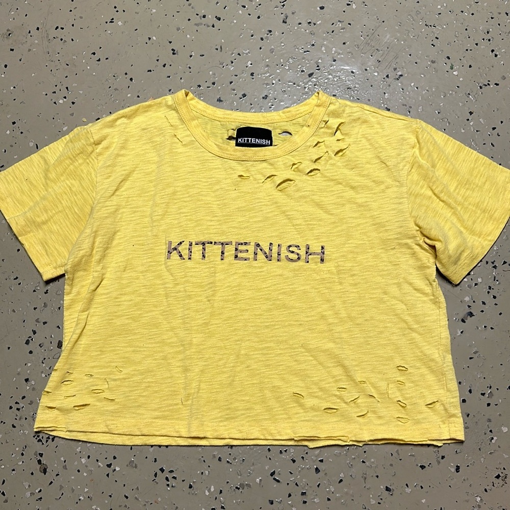 Kittenish yellow crop top